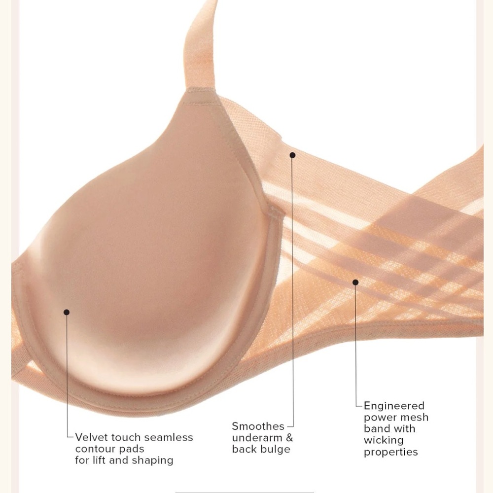 NWT Set of 2 Paramour by Felina Side Smoothing bras // 34G - Picture 6 of 7